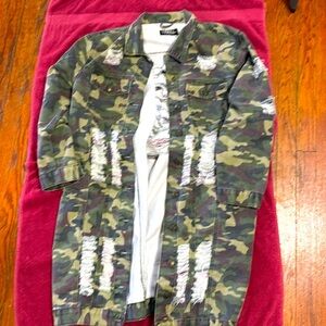 Thrill army fatigue 1X Jean skirt/jacket